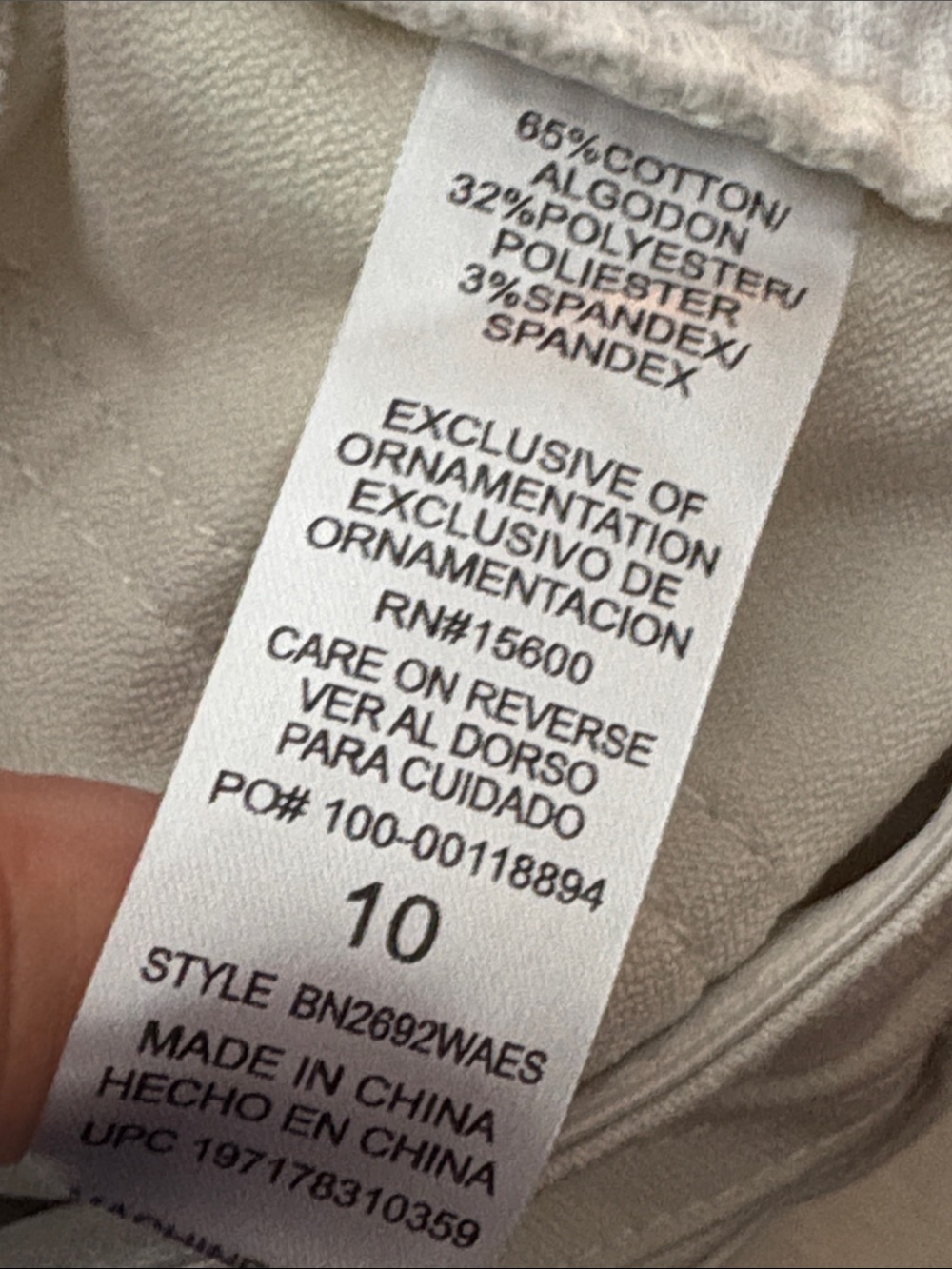 Democracy AB Solution Skyrise cream denim jeans with frayed hem size 10 - Picture 8 of 11